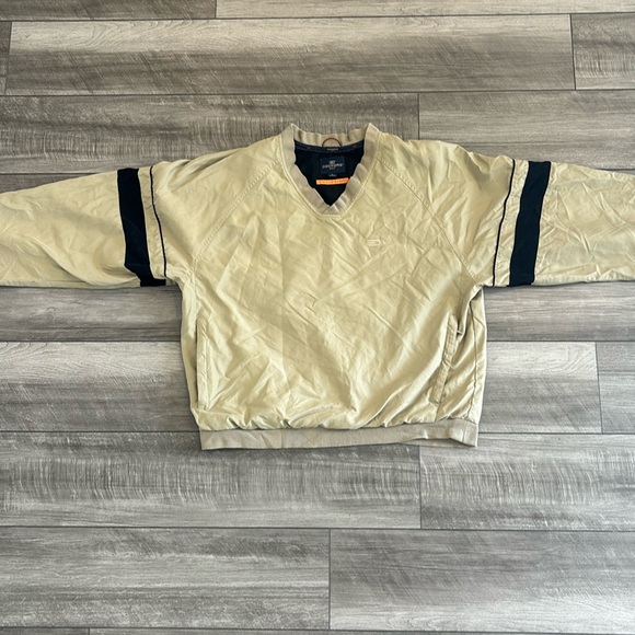 Men’s Dockers Golf stain defender long sleeve v neck sweater tan size Large - Picture 2 of 8